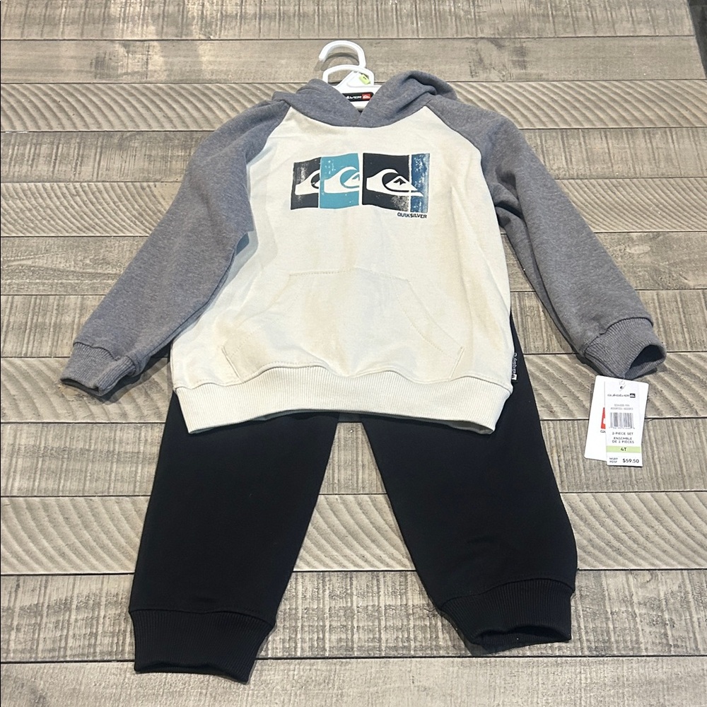 Quiksilver Gray and Black Kids Matching Set
